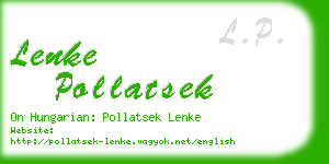 lenke pollatsek business card
